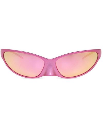 Balenciaga Wrap-around Sunglasses - Pink