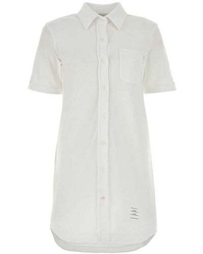 Thom Browne Sequin Detailed Shirt Dresss - White