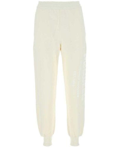 Alexander McQueen Logo Printed Track Pants - White