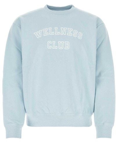 Sporty & Rich Wellness Club Long Sleeved Sweatshirt - Blue