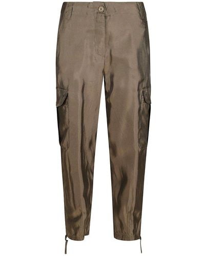 Aspesi Tapered Leg Cargo Trousers - Grey