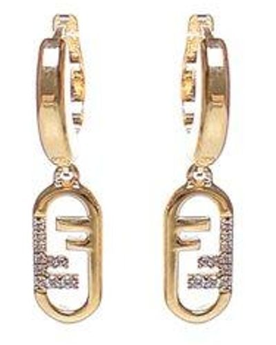 Fendi O'lock Earrings - White