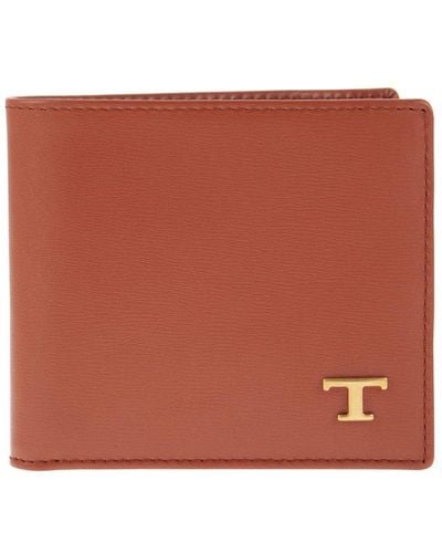 Tod's Leather Logo Wallet - Brown