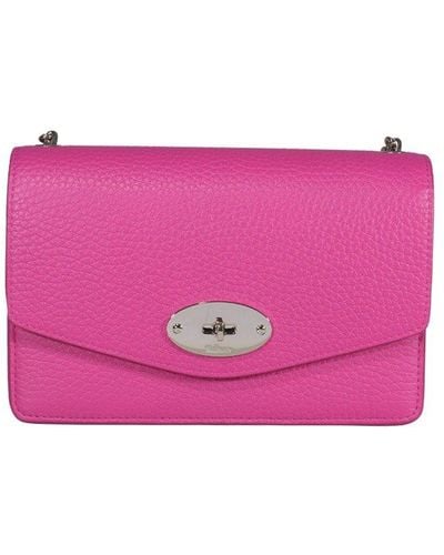 Mulberry Darley Chain-linked Crossbody Bag - Pink