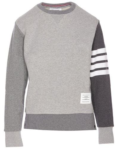 Thom Browne 4-bar Crewneck Sweatshirt - Grey