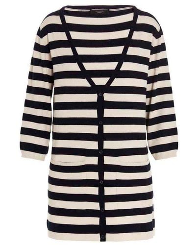 Weekend by Maxmara Striped Buttoned Cardigan - Multicolor