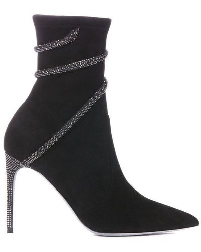 Rene Caovilla René Caovilla Cleo Embellished Ankle Boots - Black