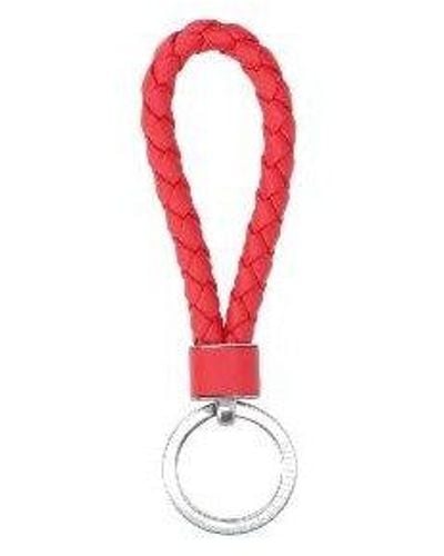 Bottega Veneta Intreccio Key Ring - Red