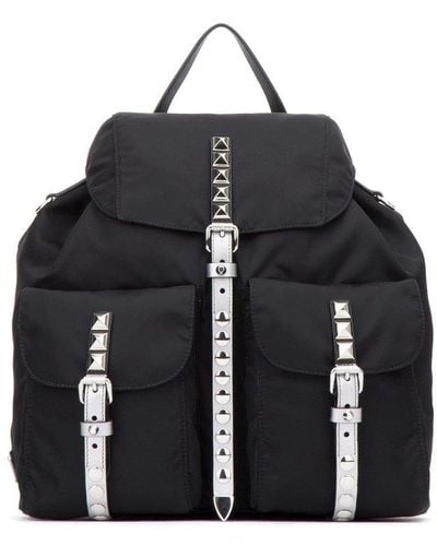 Prada Stud-detailed Backpack - Black
