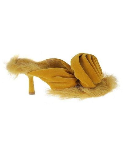 Burberry Fox Rose Slip-on Sandals - Yellow