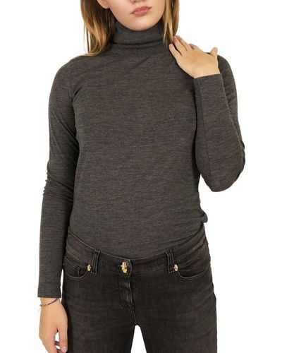 Le Tricot Perugia Roll-neck Knitted Sweater - Black