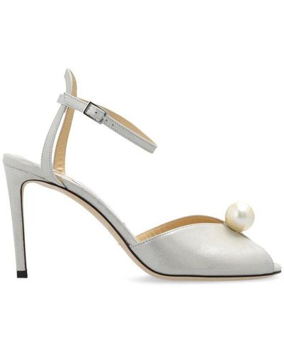 Jimmy Choo Sacora Pearl Detailed Sandals - White