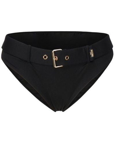 Moschino Belted Waist Bikini Bottoms - Black