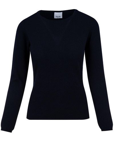 Allude Crewneck Knitted Jumper - Blue