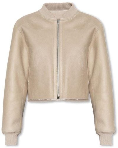 Isabel Marant 'Olina' Leather Jacket - Natural