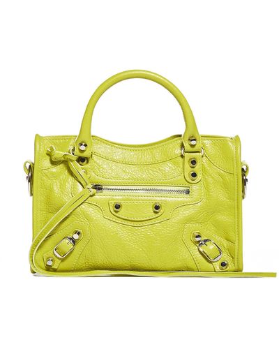 Balenciaga Mini City Leather Bag - Yellow