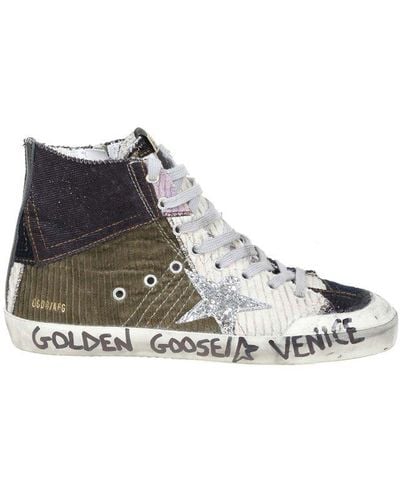 Golden Goose Patchwork High-top Sneakers - Multicolour