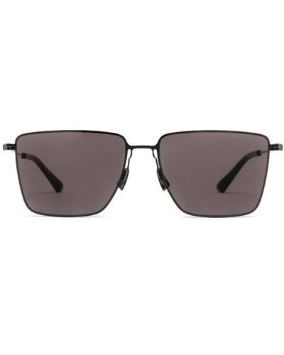 Bottega Veneta Rectangle Frame Sunglasses - Gray
