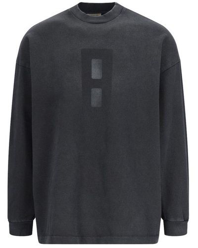 Fear Of God Long-sleeved Relaxed-fit Cotton-jersey T-shirt X - Blue