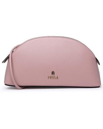 Furla Logo Plaque Zip-up Clutch Bag - Pink