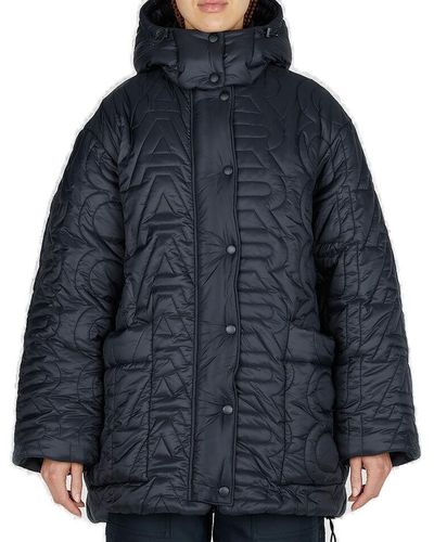 Marc Jacobs Monogram Quilted Long-sleeved Jacket - Blue