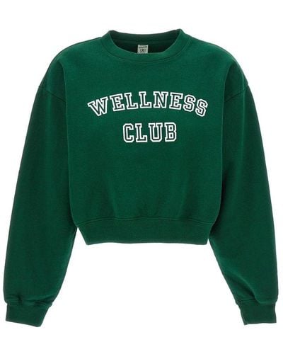 Sporty & Rich Wellness Club Cropped Sweatshirt - Green
