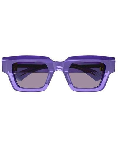 Bottega Veneta Square Frame Sunglasses - Purple