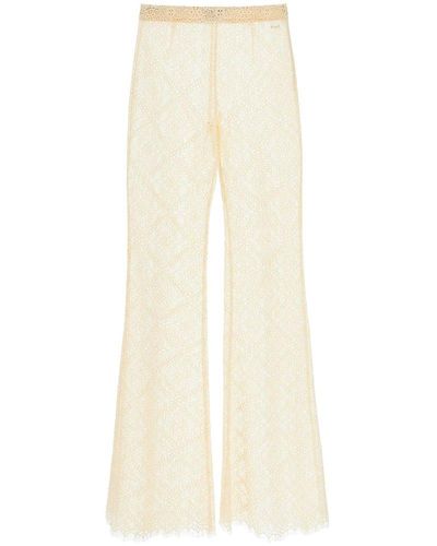 DSquared² Super Flared Lace Pants - Natural