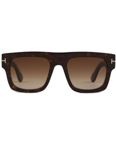 Tom Ford Fausto Square Frame Sunglasses - Gray