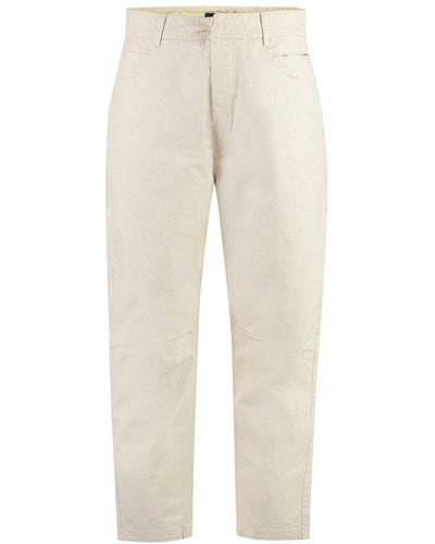Stone Island Shadow Project Cotton Blend Trousers - Natural