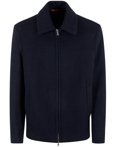 Barena Zip-up Long Sleeved Shirt Jacket - Blue