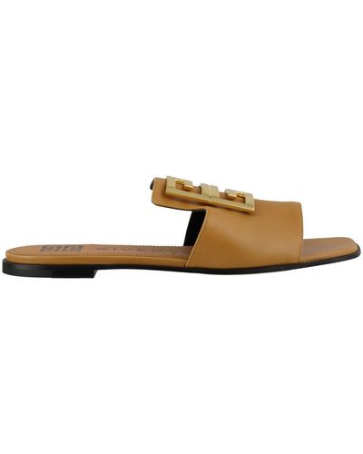 Givenchy 4g Leather Sandals - Brown