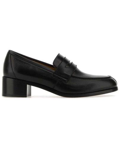 The Row Almond-toe Court Shoes - Black