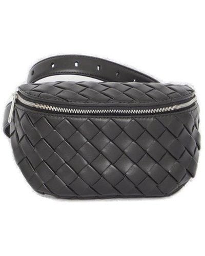 Bottega Veneta Intrecciato Leather Belt Bag - Gray