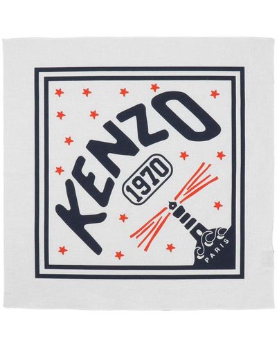 KENZO Printed Bandana - White