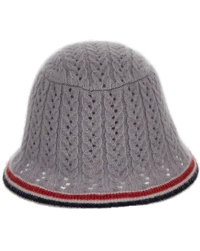 Thom Browne Knit Bell Hat - Gray