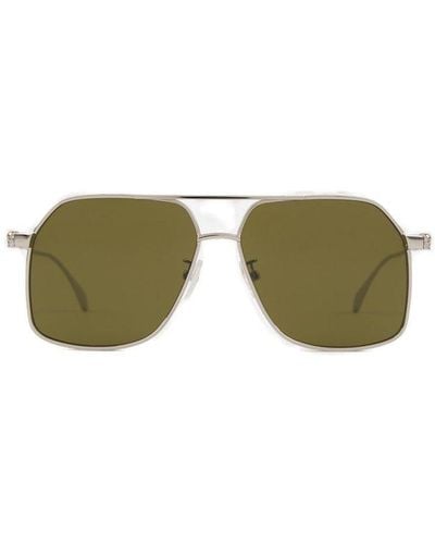 Alexander McQueen Geometric-frame Sunglasses - Green