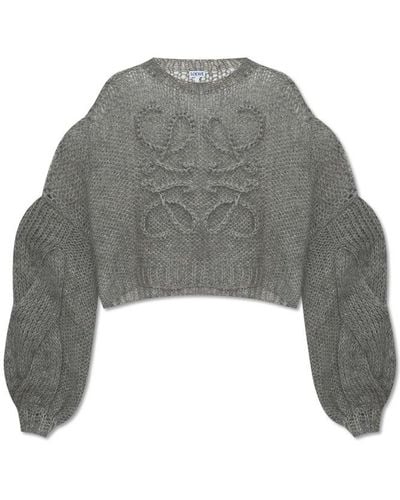 Loewe Sweater With Logo, - Grey
