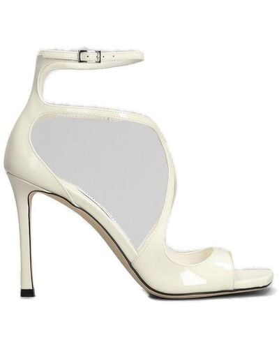 Jimmy Choo Azia 95 Ankle Strapped Sandals - White