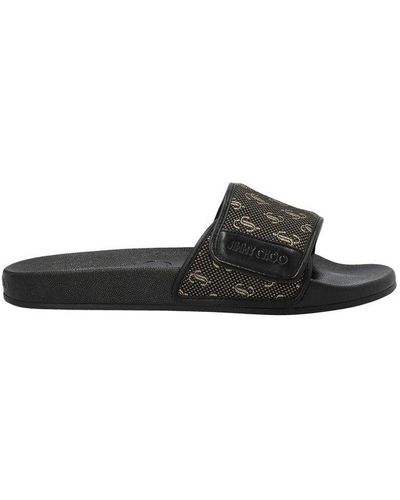 Black Jimmy Choo Sandals, slides and flip flops for Men | Lyst