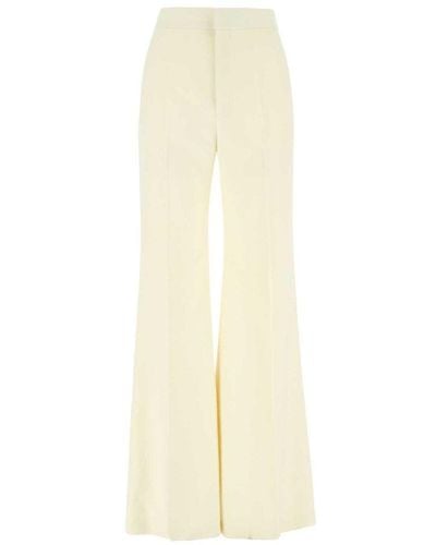 Chloé High-waisted Flared Trousers - Natural
