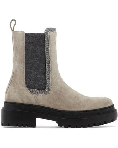 Brunello Cucinelli Chelsea Ankle Boots - Grey