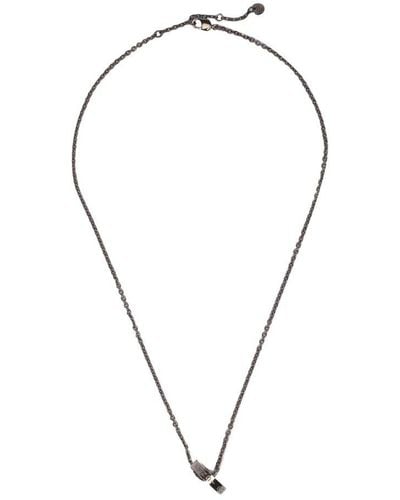 Fendi Roma Hoop Pendant Necklace - Blue
