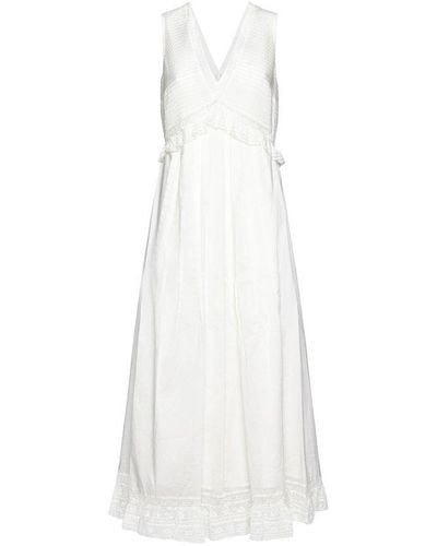 See By Chloé V-neck Sleeveless Long Dress - White