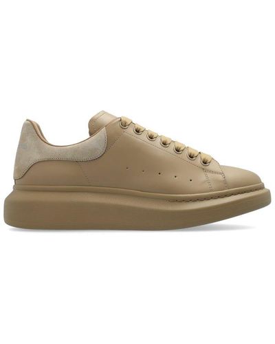 Alexander McQueen Round Toe Lace-up Trainers - Brown