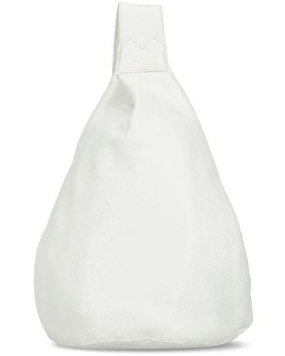 discord Yohji Yamamoto Logo Debossed Small Y Crossbody Bag - White