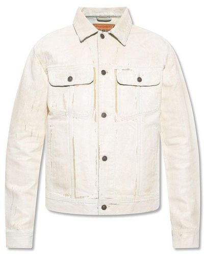 DIESEL D-barcy Buttoned Denim Jacket - Natural