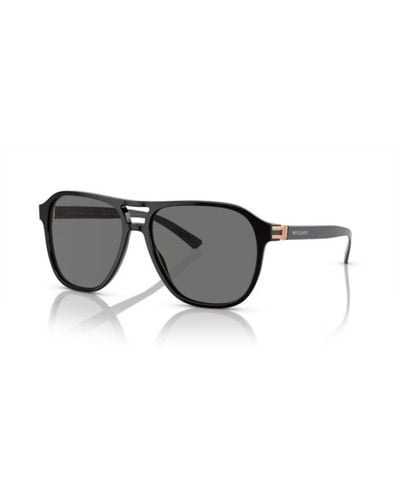 BVLGARI Aviator Frame Sunglasses - Grey