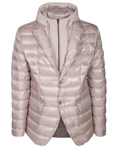 Herno Metallic Effect Down Jacket - Pink