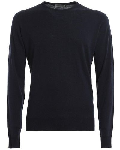 John Smedley Lundy Knitted Sweater - Blue